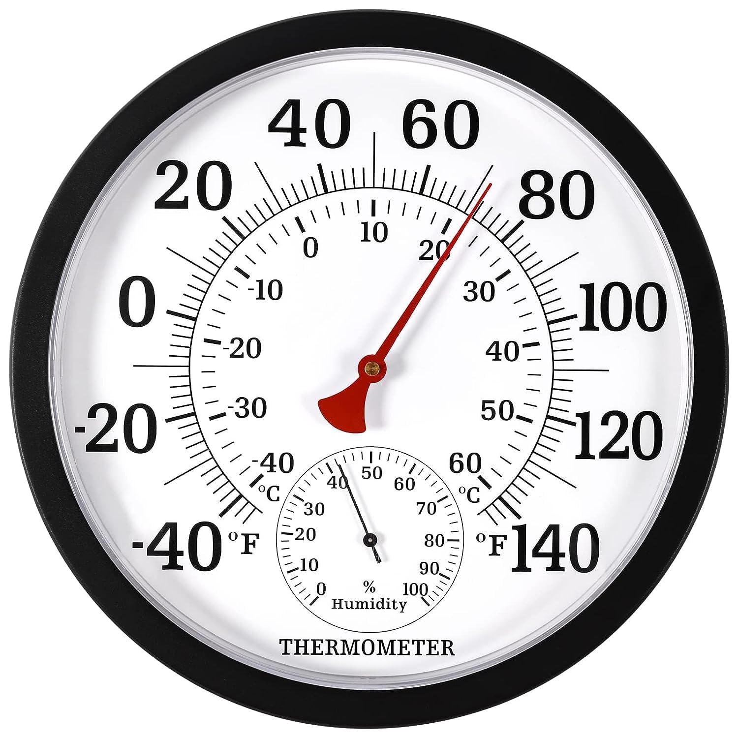 MEINV 10.5-inch outdoor thermometer dial for quick readings from a distance