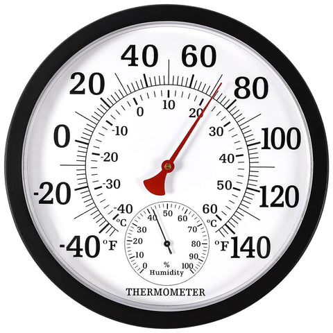 MEINV 10.5-inch outdoor thermometer dial for quick readings from a distance