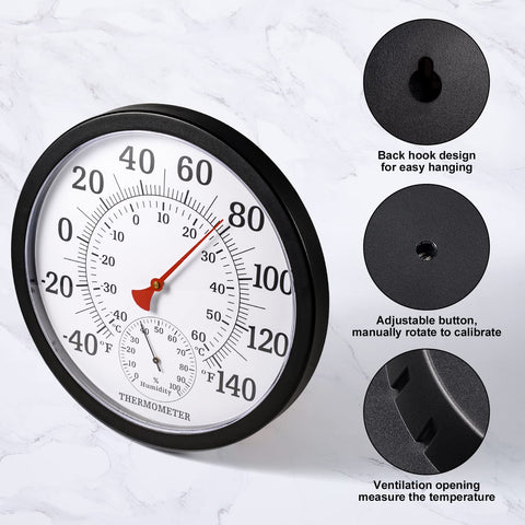 Waterproof MEINV thermometer with acrylic lens resists rust in all weather