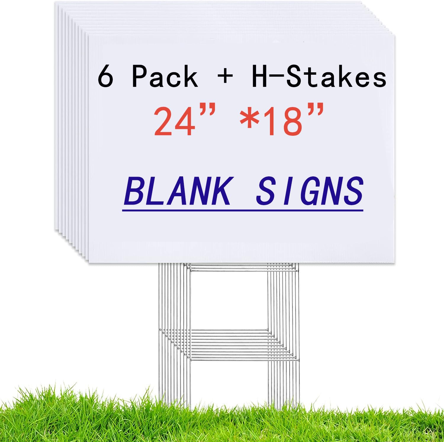 MEJOR CONOCIDO 6-pack signs with H-stakes for outdoor promotion