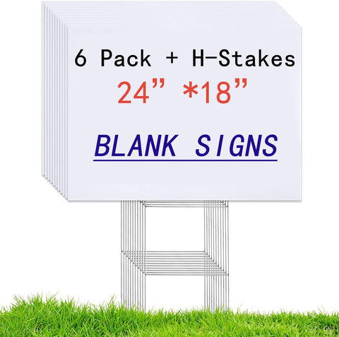 MEJOR CONOCIDO 6-pack signs with H-stakes for outdoor promotion