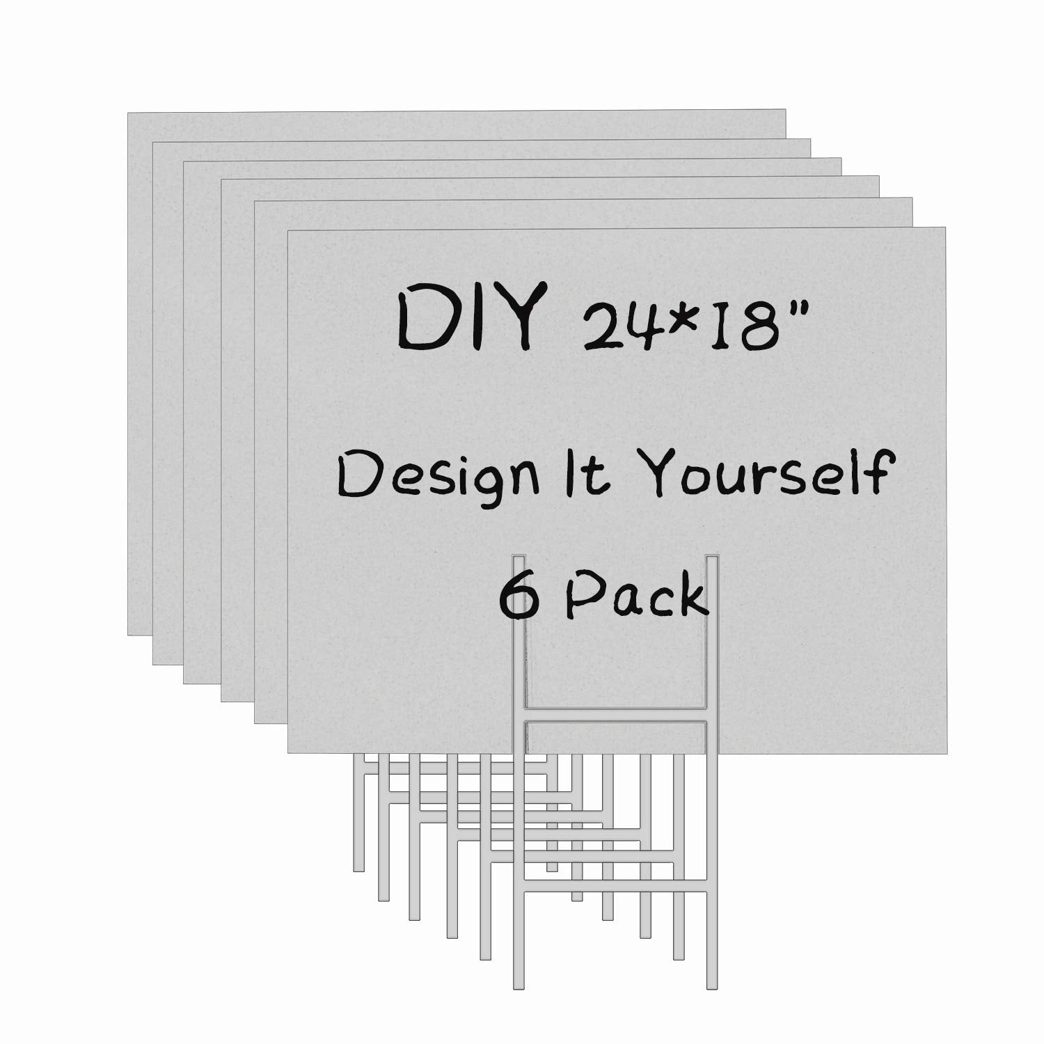 MEJOR CONOCIDO white blank signs 24x18 for color customization