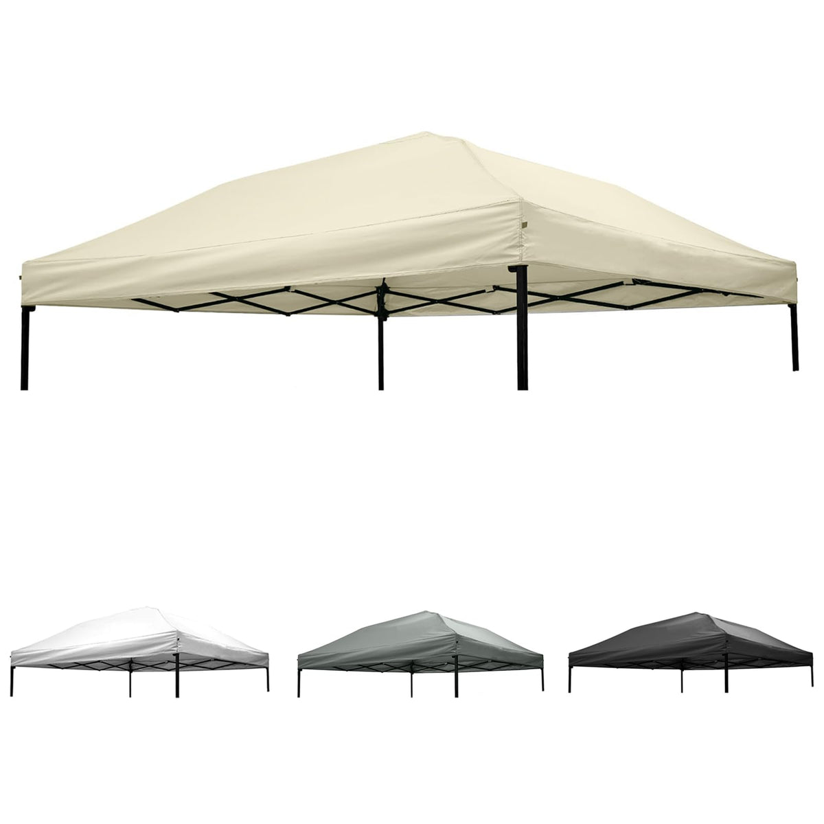 Mejreiik canopy top 118x118 beige provides durable shade replacement for 10x10 straight-leg frames.