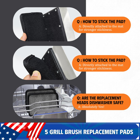 MEKER built-in grill scraper tackles tough grease between grates.