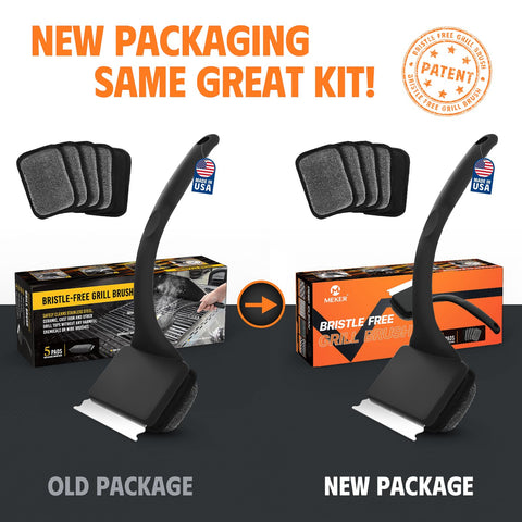 Effective on cast iron and stainless steel grates for versatile use.