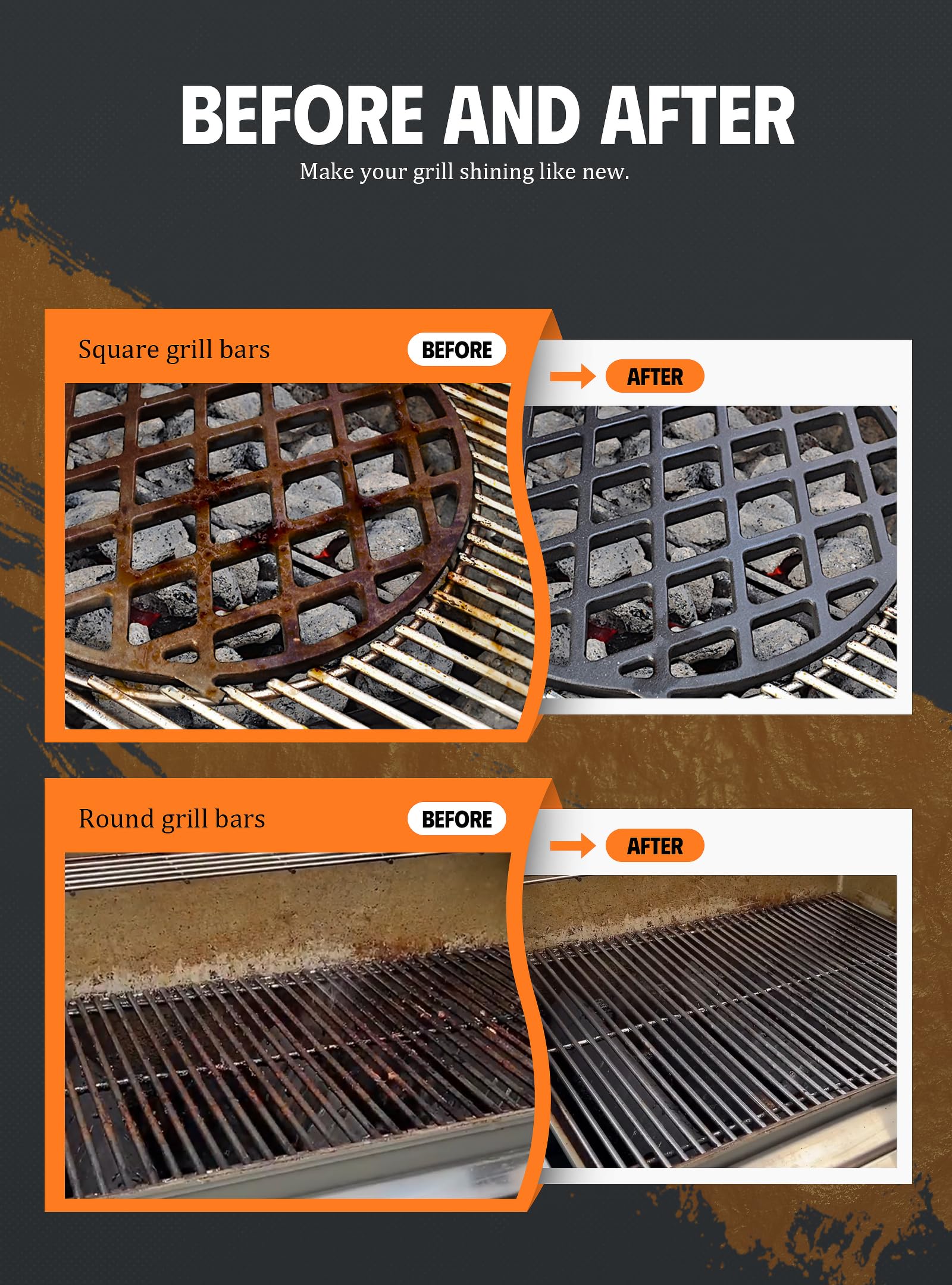 Heat-first cleaning guidance helps prep grates safely.