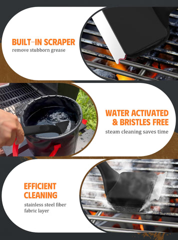 Replaceable pads with 8-locked system ensure secure, long-lasting cleaning power.