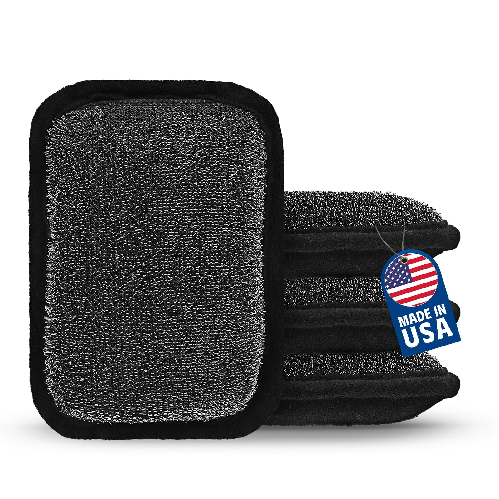 MEKER grill pad replacement 4pcs for safer, bristle-free cleaning.