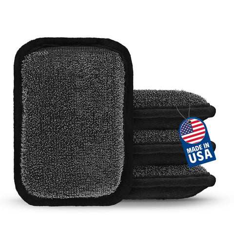 MEKER grill pad replacement 4pcs for safer, bristle-free cleaning.