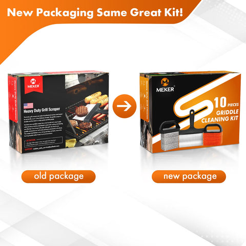 MEKER packaging update note showcasing new packaging while kit contents stay the same