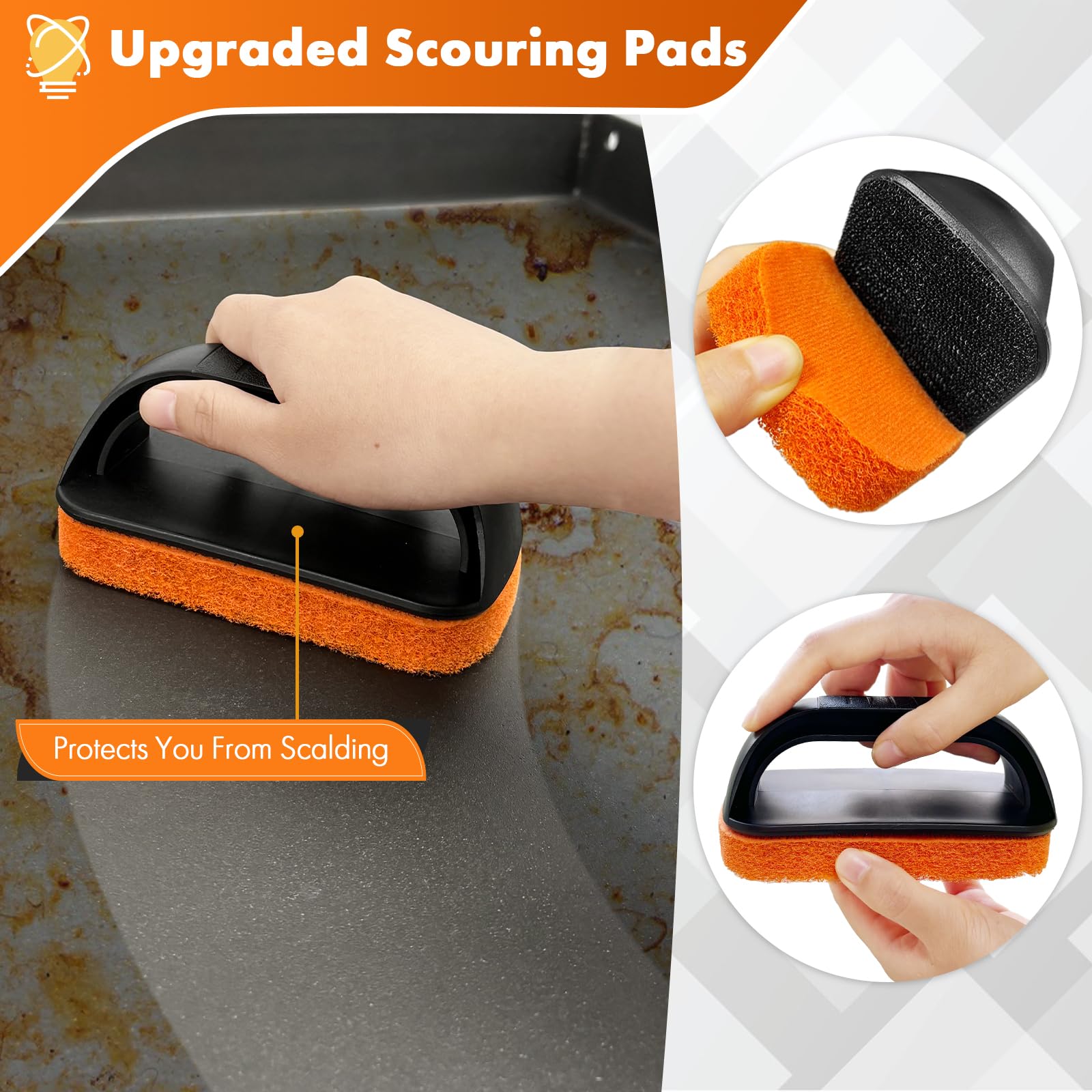 MEKER pumice stone cleans stubborn stains without scratching surfaces