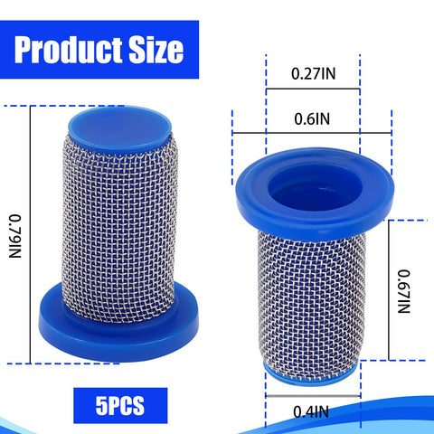 MEKILYN 8079-PP-50 stainless steel filter screen catching debris.
