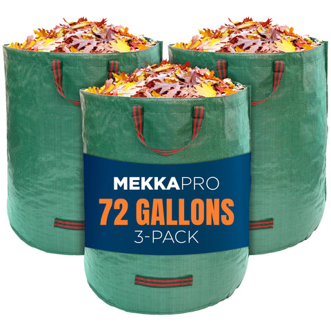 MEKKAPRO Big Gulp 72-gallon lawn bags folded for compact storage