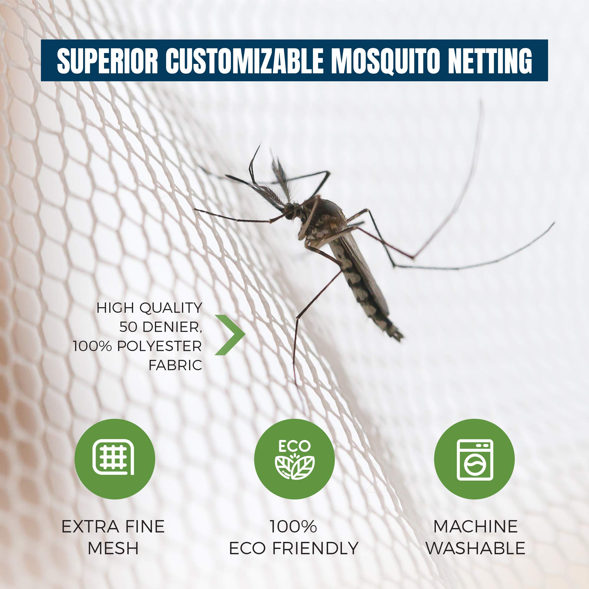 Close-up of MEKKAPRO fine mesh fabric shows lightweight protection for plants.