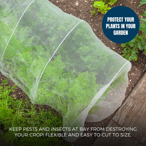 MEKKAPRO netting draped over plants blocks birds and insects without crowding.