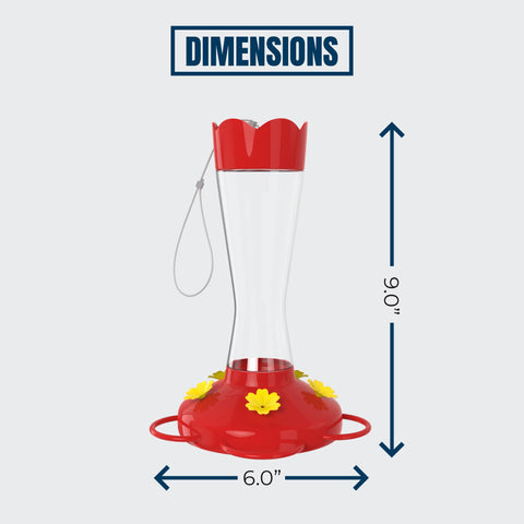 MEKKAPRO red feeder with wide mouth for simple filling and cleaning