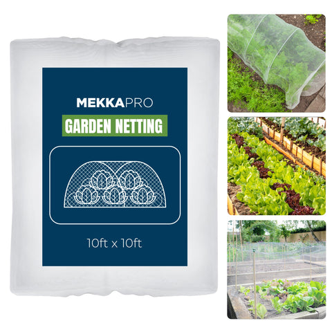 MEKKAPRO large garden netting protects crops from pests while letting sunlight pass.