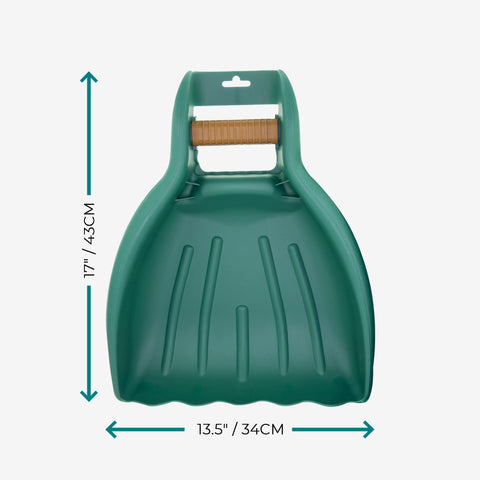 MEKKAPRO Leaf Scoops V2.0 stackable design for easy shed storage.