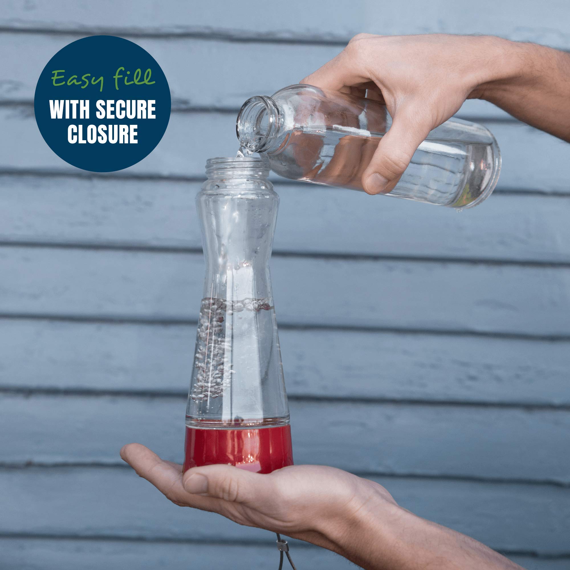 MEKKAPRO red outdoor hummingbird feeder blends with garden décor