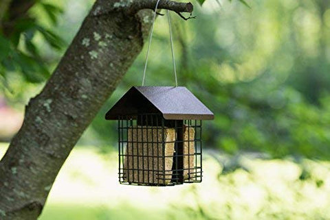 MEKKAPRO woodpecker-friendly feeder attracts cling birds at feeders.