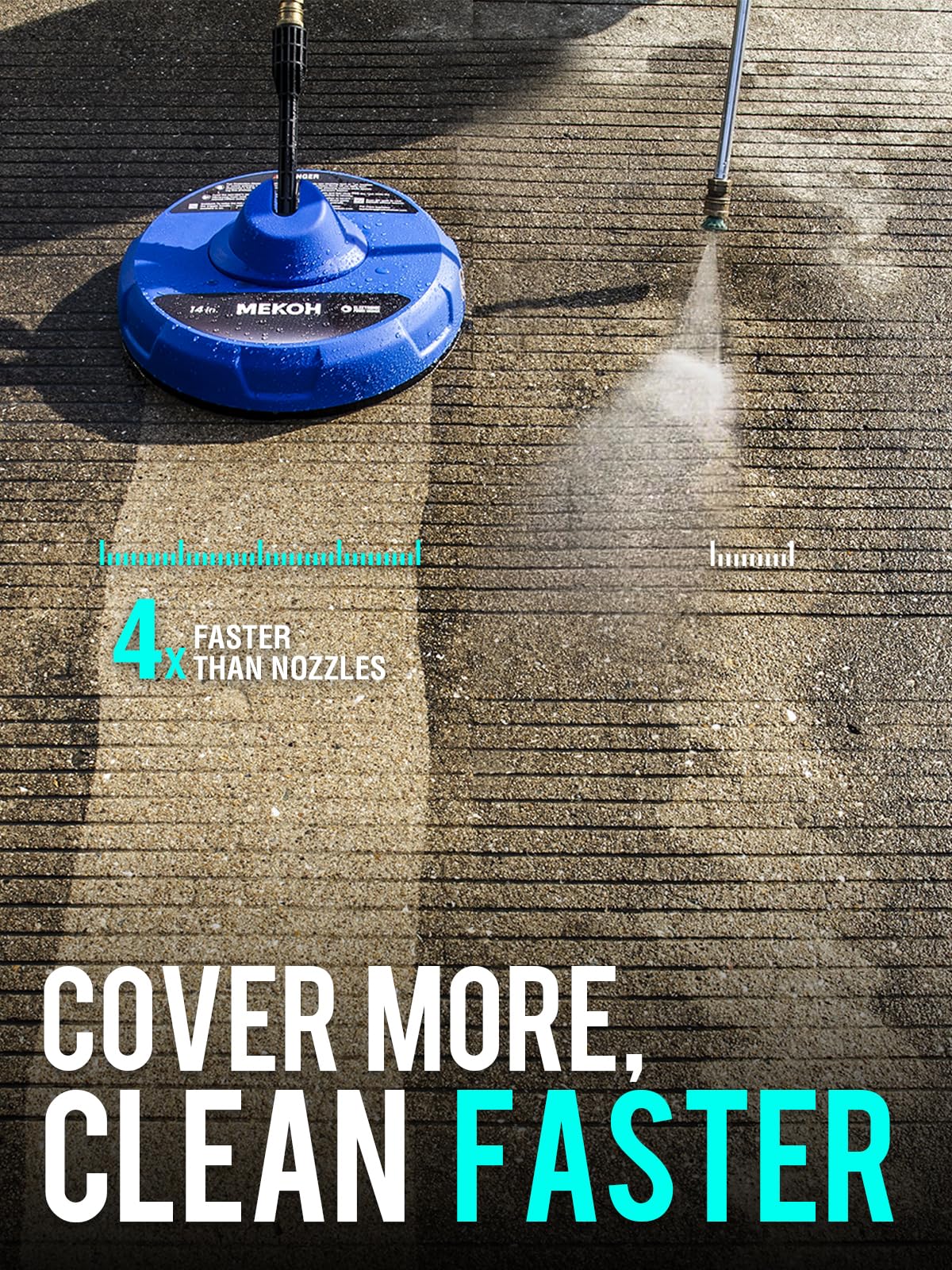 MEKOH 2500 PSI connection demonstrates powerful exterior cleaning capability