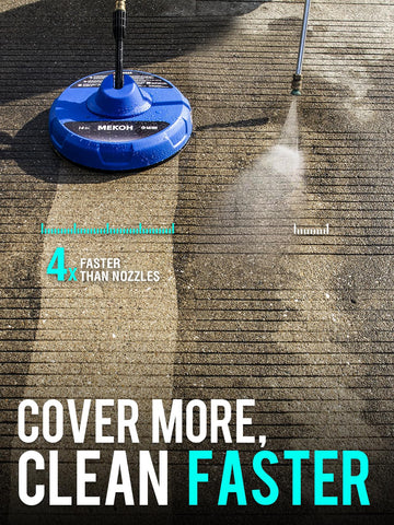 MEKOH 2500 PSI connection demonstrates powerful exterior cleaning capability