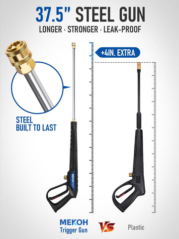 Ergonomic trigger and contoured grip reduce hand fatigue during cleaning