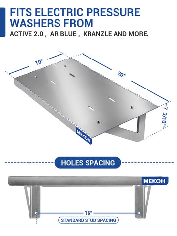 Heavy-duty MEKOH shelf with easy-to-clean surface and modern look