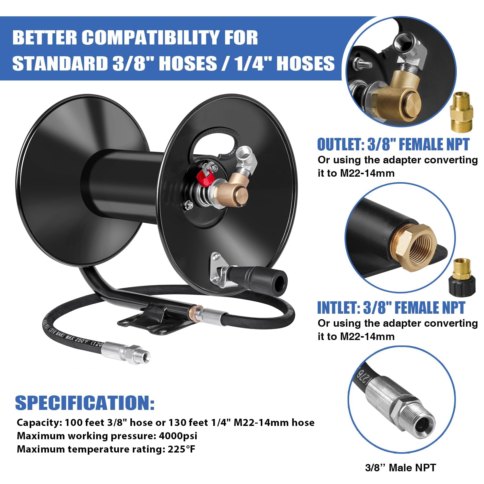 MEKOH reinforced brackets enable versatile mounting on various surfaces.