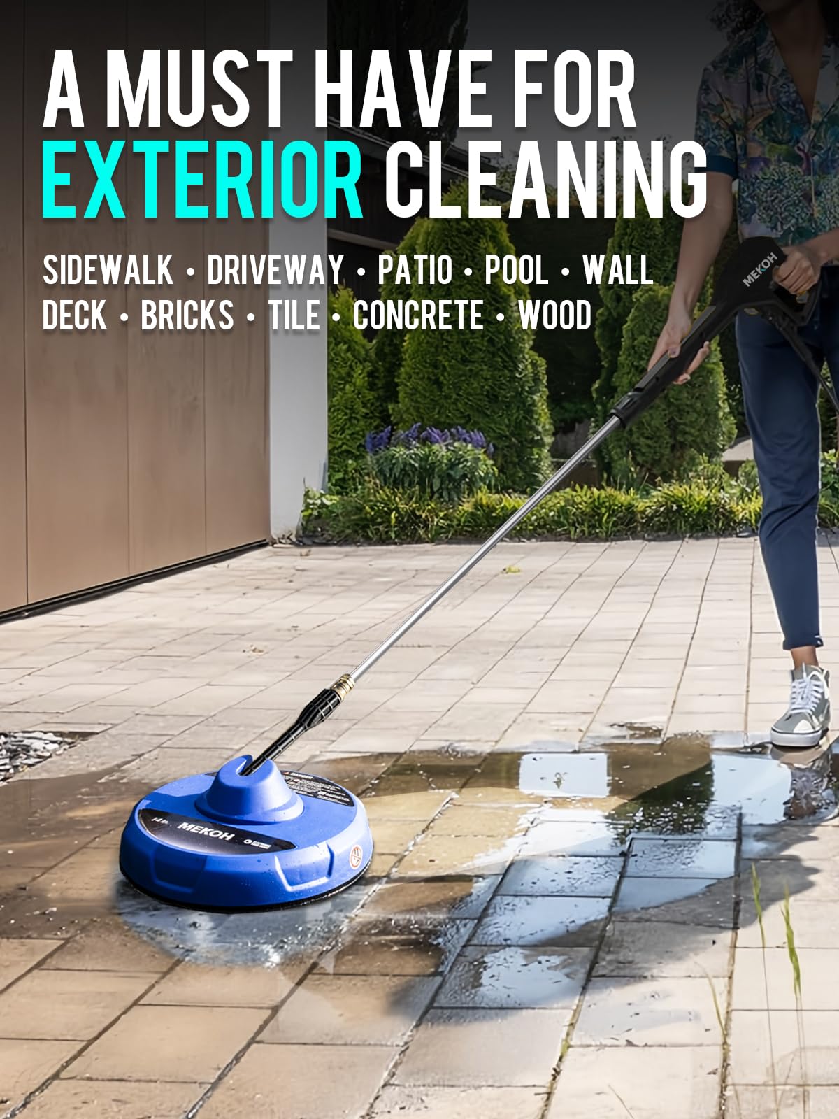 Wide-area cleaning from MEKOH perfect for driveways and patios