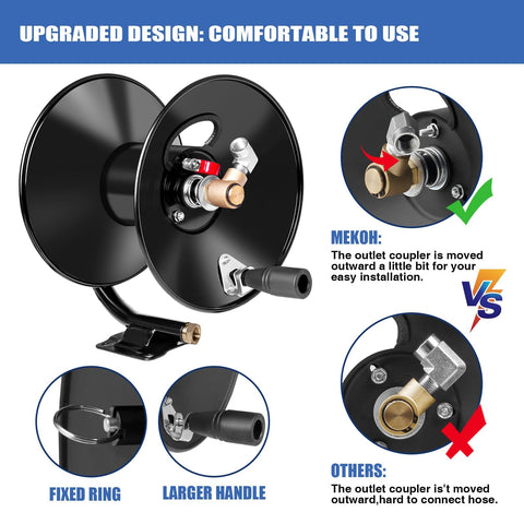 MEKOH brass swivel detail enables smooth, leak-free operation