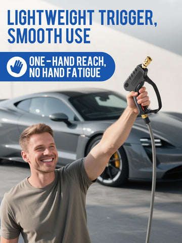 MEKOH Short Gun Pro ergonomic grip reduces wrist strain during extended washes.