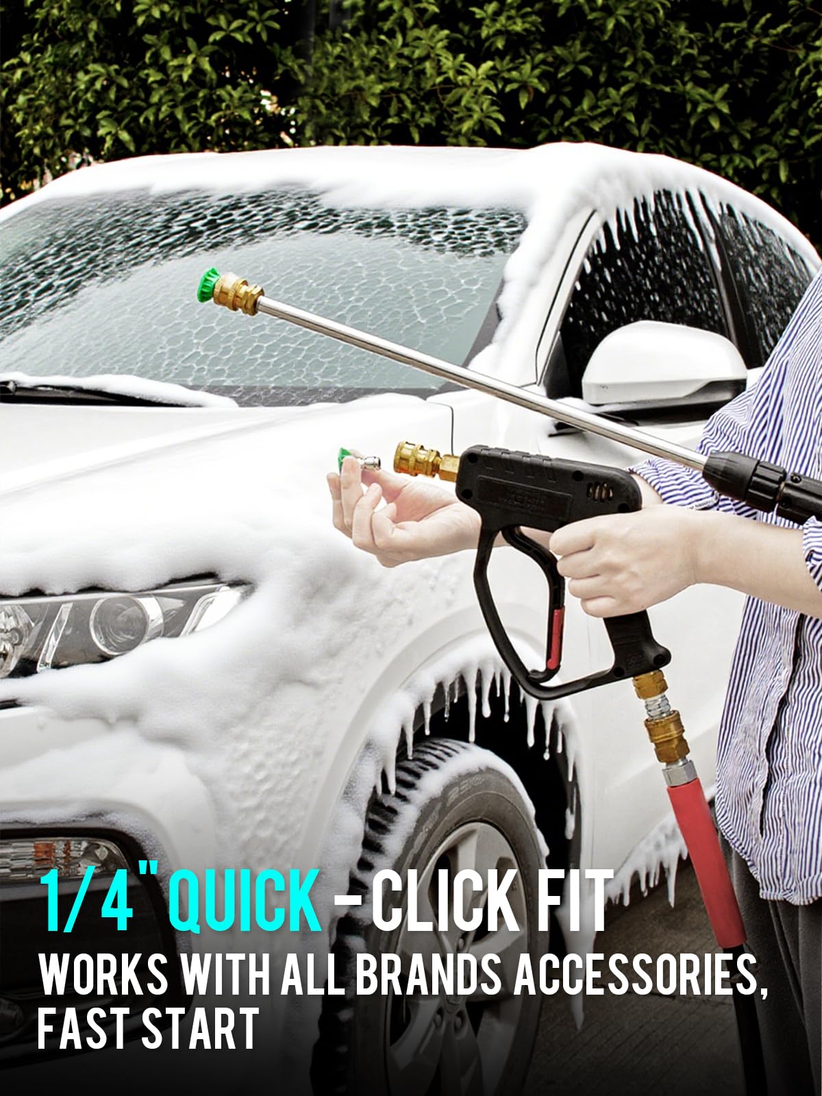 MEKOH safety lock prevents accidental sprays for safer operation.