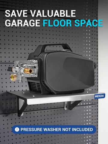 Stainless steel MEKOH rack provides durable, rust-resistant garage storage