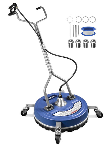 MEKOH surface cleaner 20in head enables wide-area driveway cleaning.