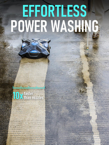 MEKOH surface cleaner with dual spinning jets leaves a streak-free finish