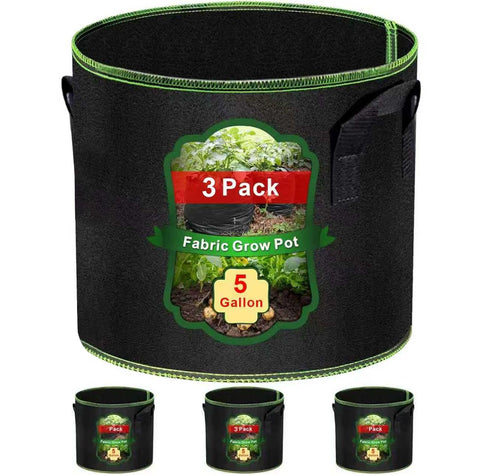 MEKOLIFE 5-gallon grow bag close-up weave enhances airflow for healthier roots.