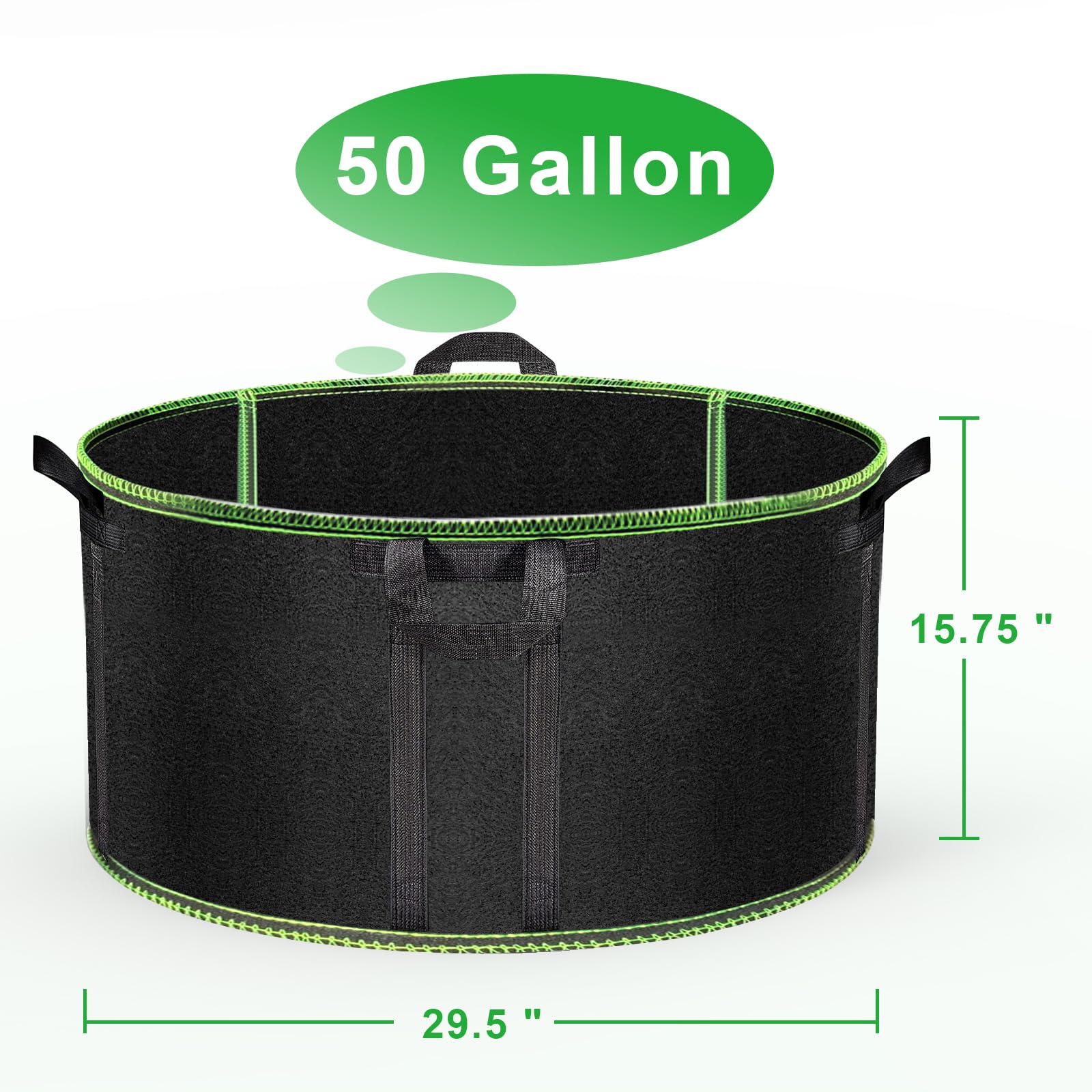 MEKOLIFE grow bag with sturdy handles for easy relocation and transport.