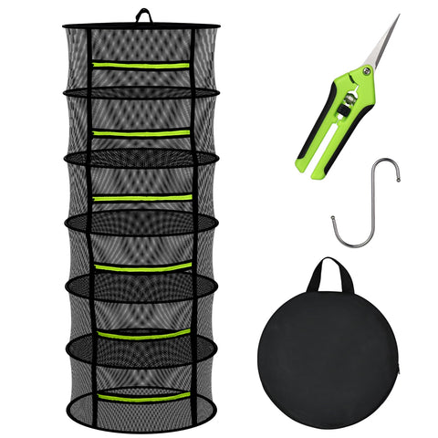 Mekolife 6-layer herb drying rack mesh design for efficient air drying.