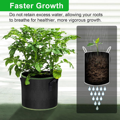 MEKOLIFE grow bag folded for compact, space-saving off-season storage.