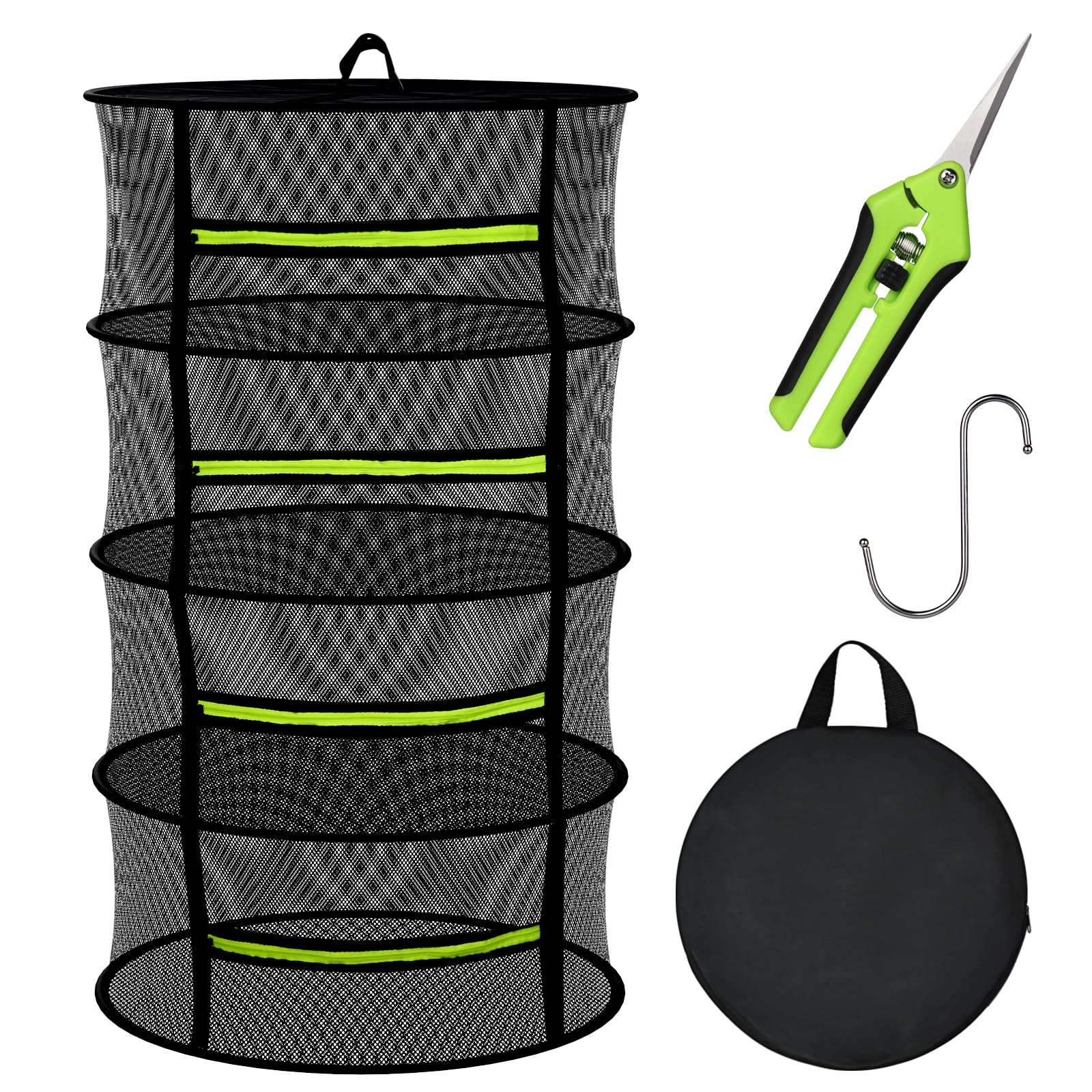 MEKOLIFE 4-layer herb drying rack assembled for efficient indoor drying.