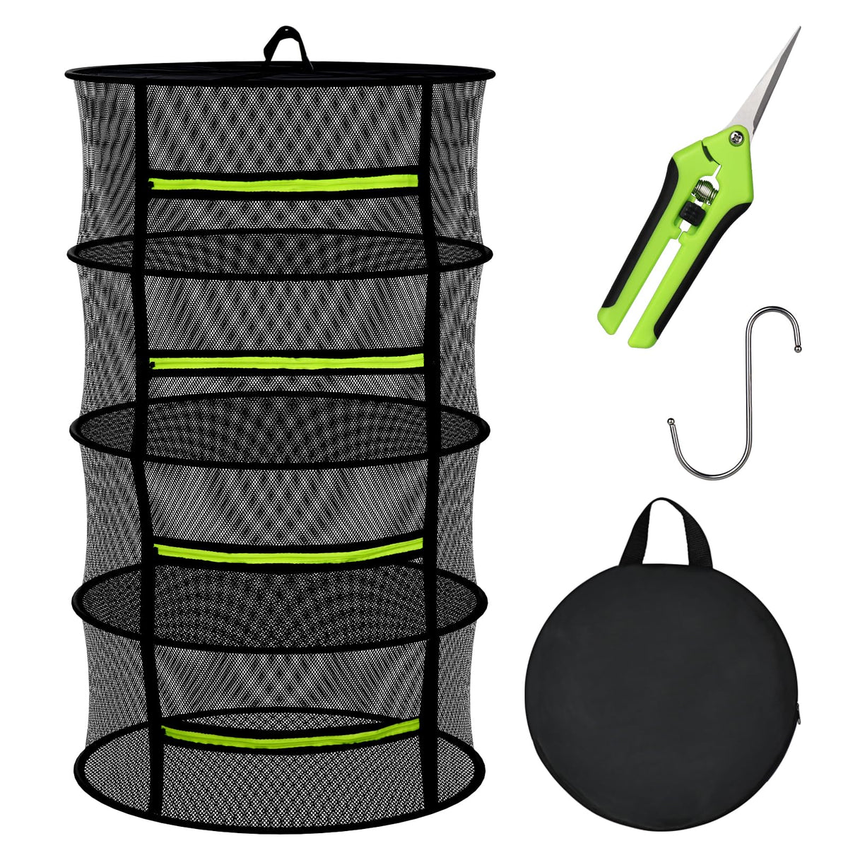 MEKOLIFE 4-layer herb drying rack assembled for efficient indoor drying.