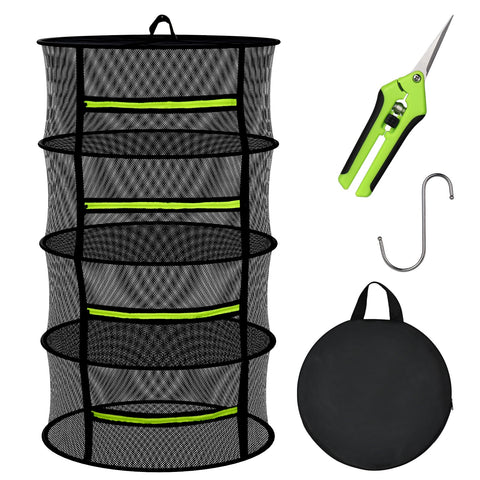 MEKOLIFE 4-layer herb drying rack assembled for efficient indoor drying.