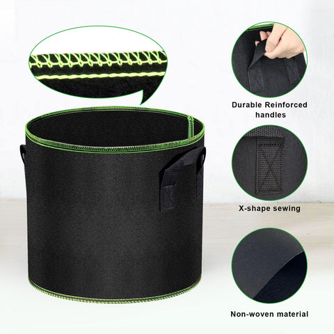 MEKOLIFE reusable grow bag folds flat for compact storage