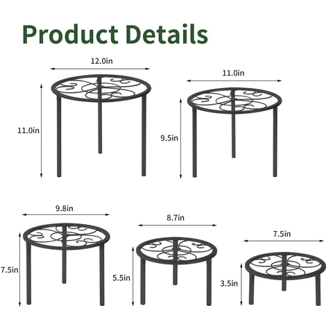 mekpiwu 5 sizes provide flexible placement for varied potted plants