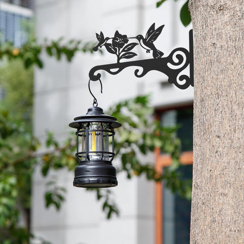 Mekpiwu versatile garden hook suitable for feeders and lanterns.