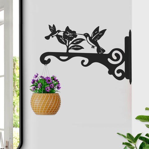mekpiwu Elegant Bird Pattern Wall Hook indoors for kitchen herbs and small plants