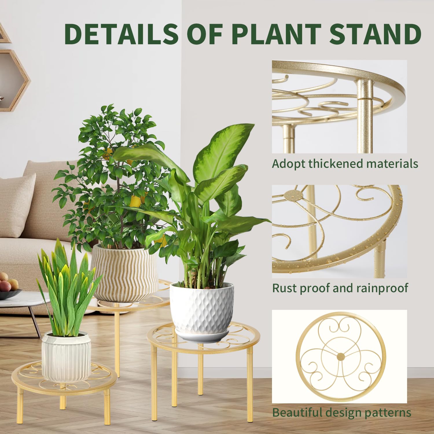 mekpiwu indoor outdoor plant display black fits any space