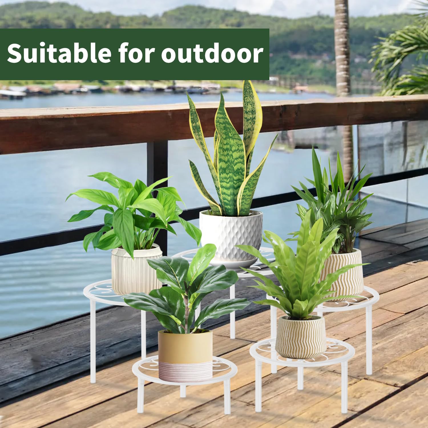 mekpiwu modern minimalist plant rack enhances home decor