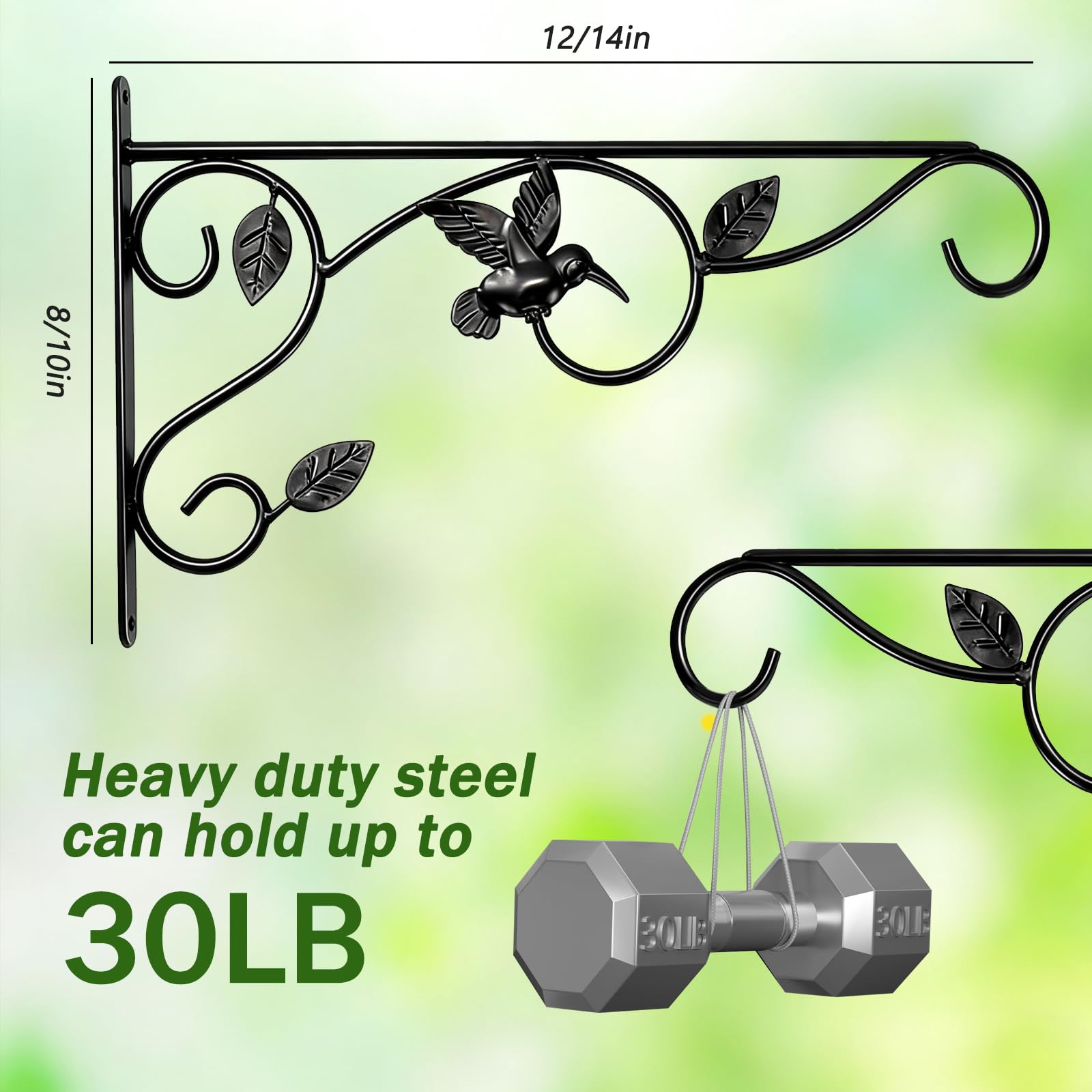 The mekpiwu bird-motif wall hook adds garden charm and supports feeders or lanterns.